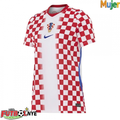 Camiseta Croacia Primera Equipación para mujer Mundial 2026 manga corta